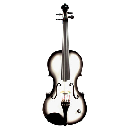 Front view of Barcus Berry Vibrato-AE Series Acoustic Electric Violin Tuxedo on white background