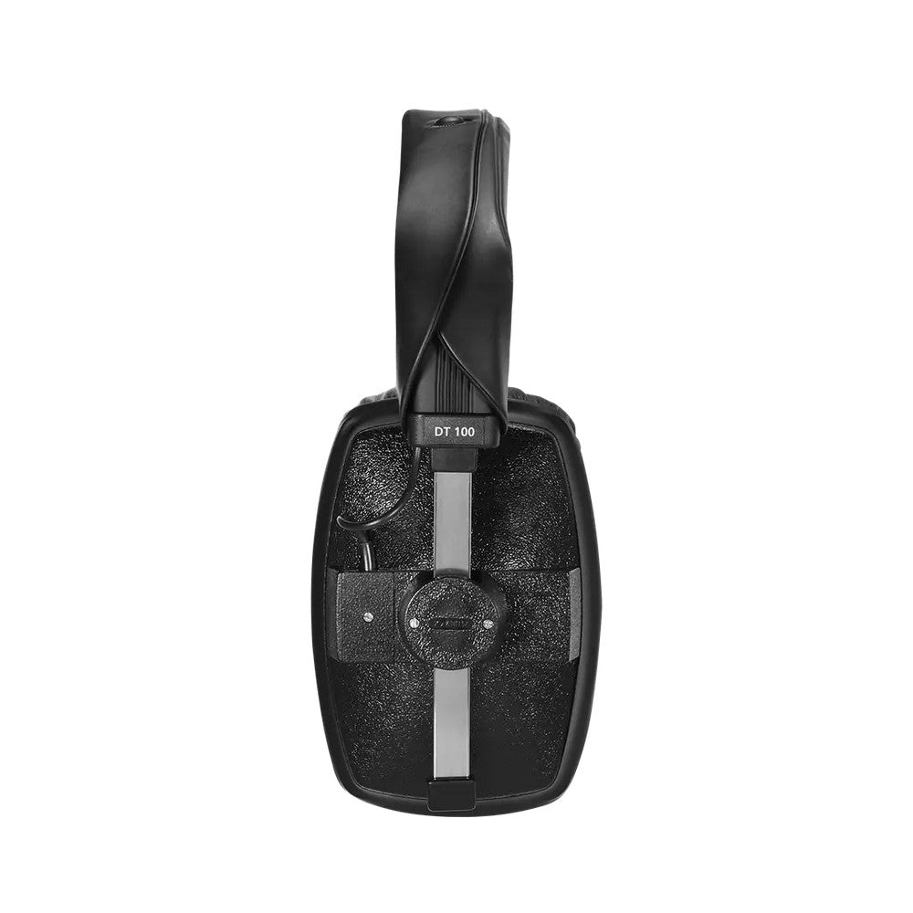 Side view of Beyerdynamic DT 100 Closed-Back Headphones (400 Ohms) on white background
