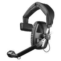 Angled view of Beyerdynamic DT 108 Single-Ear Headset with Dynamic Microphone on white background