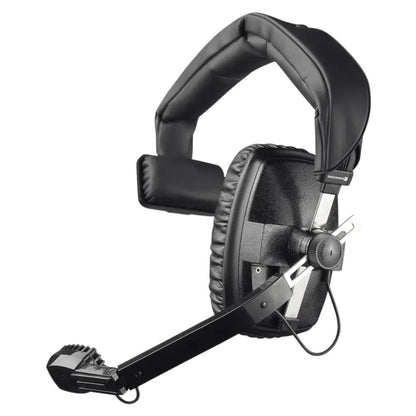 Angled view of Beyerdynamic DT 108 Single-Ear Headset with Dynamic Microphone on white background