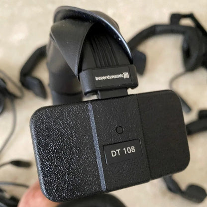 Close up view of Beyerdynamic DT 108 Single-Ear Headset with Dynamic Microphone in studio