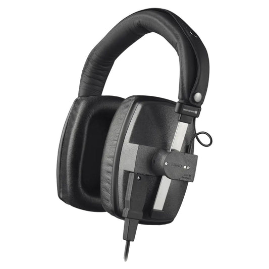 Angled view of Beyerdynamic DT 150 Closed-Back Monitor Headphones on white background