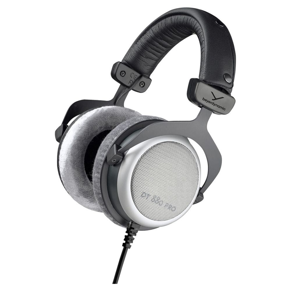Angled view of Beyerdynamic DT 880 PRO Semi-Open Studio Headphones on white background