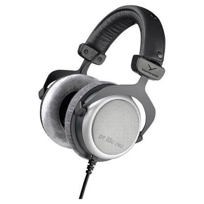 Angled view of Beyerdynamic DT 880 PRO Semi-Open Studio Headphones on white background
