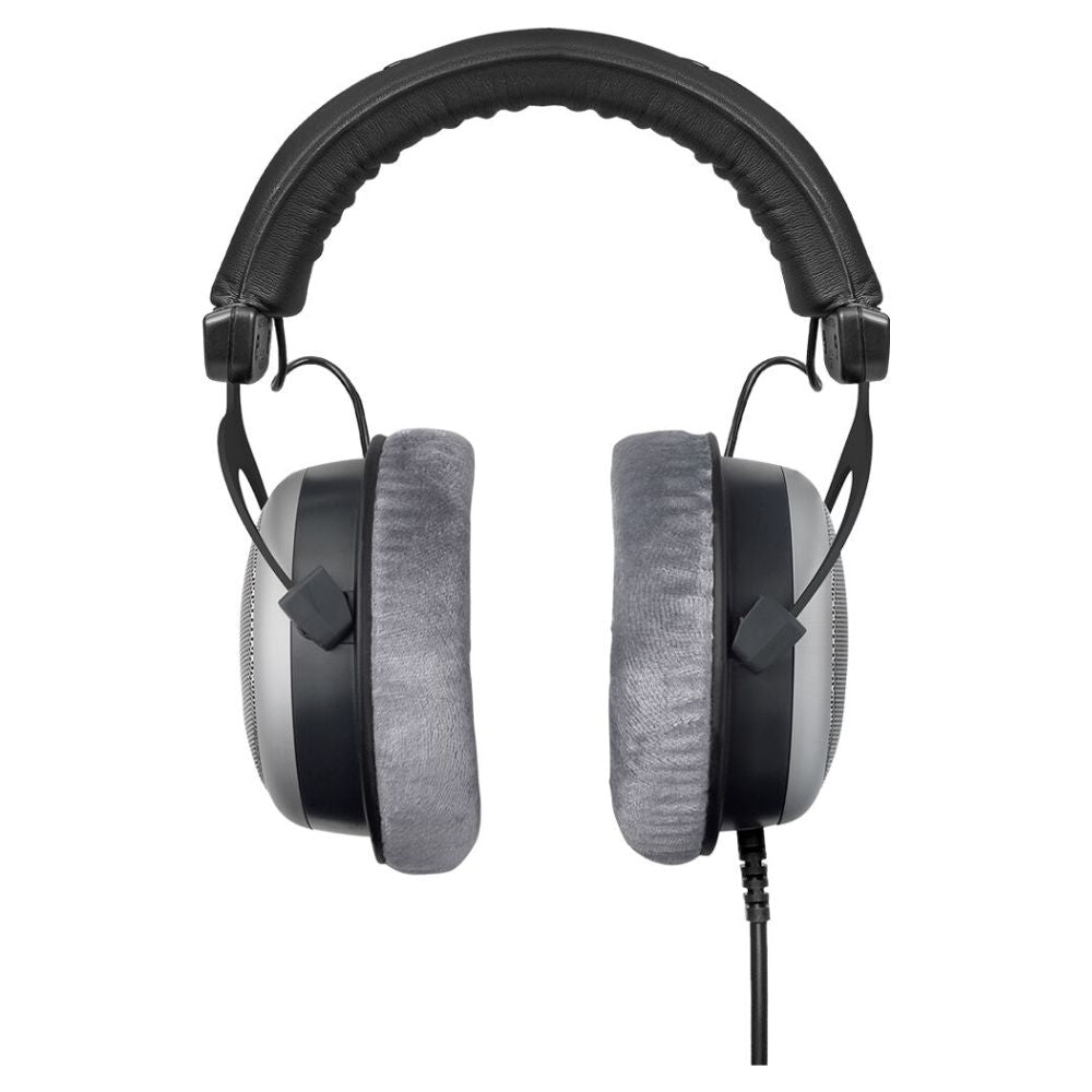Front view of Beyerdynamic DT 880 PRO Semi-Open Studio Headphones on white background