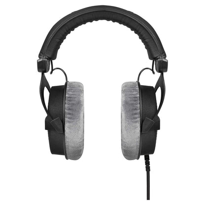 Front view of Beyerdynamic DT 990 PRO Over-Ear Open-Back Studio Headphones on white background