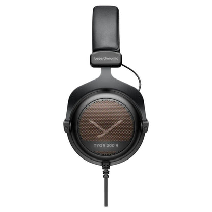 Side view of Beyerdynamic TYGR 300 R Open Gaming Headphones on white background