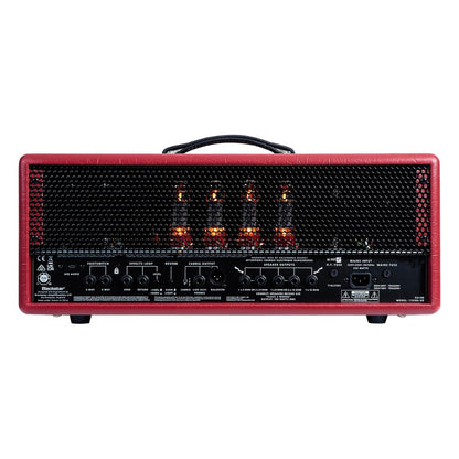 Rear view of Blackstar DA100 Doug Aldrich Ruby 100W Guitar Amp Head on white background