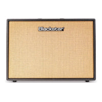 Front view of Blackstar Debut 100R 212 Combo Amplifier Black on white background