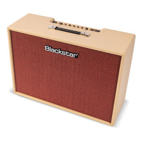 Angled view of Blackstar Debut 100R 212 Combo Amplifier Cream on white background