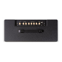 Top view of Blackstar Debut 100R Combo Amplifier Black on white background