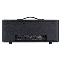 Rear view of Blackstar Debut 100RH Guitar Amp Head Black on white background