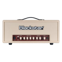 Front view of Blackstar Debut 100RH Guitar Amp Head Cream on white background