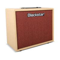 Angled view of Blackstar Debut 50R Combo Amplifier Cream on white background