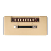 Top view of Blackstar Debut 50R Combo Amplifier Cream on white background