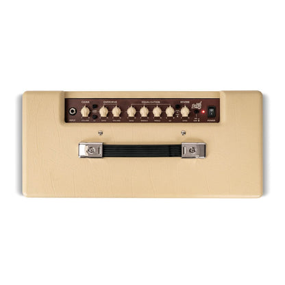 Top view of Blackstar Debut 50R Combo Amplifier Cream on white background