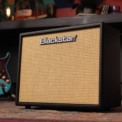 Angled view of Blackstar Debut 50R Combo Amplifier Black in studio