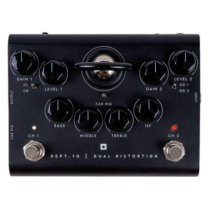 Front view of Blackstar Dept. 10 Dual Distortion Pedal on white background