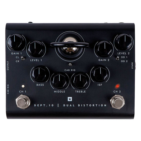 Front view of Blackstar Dept. 10 Dual Distortion Pedal on white background