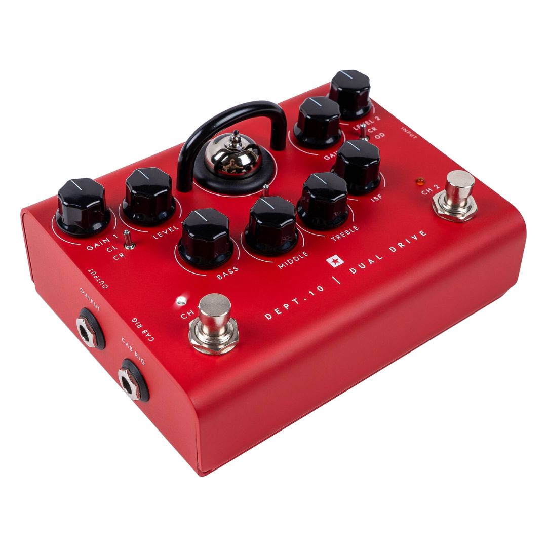 Angled view of Blackstar Dept. 10 Dual Drive Pedal on white background