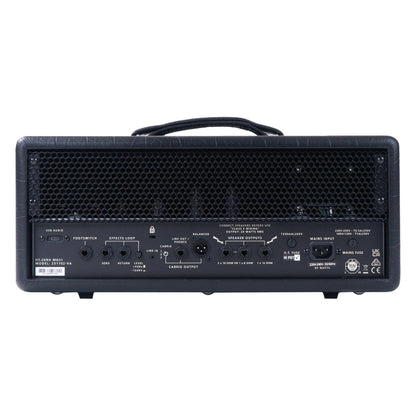 Rear view of Blackstar HT-20RH MK III Guitar Amp Head on white background