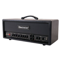 Angled view of Blackstar HT Stage 100H MK III Guitar Amp Head Black on white background