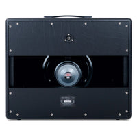 Rear view of Blackstar HTV-112 MK III Guitar Cabinet on white background