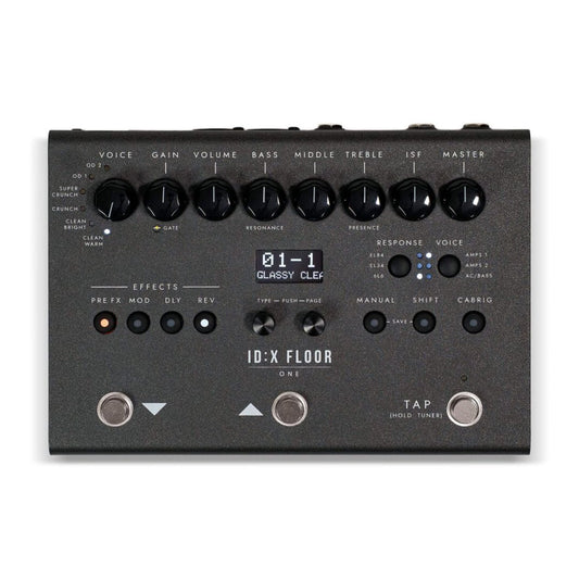 Front view of Blackstar ID:X Floor One Multi-FX Pedal on white background