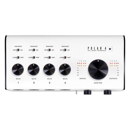 Top view of Blackstar POLAR 4 Audio Interface on white background
