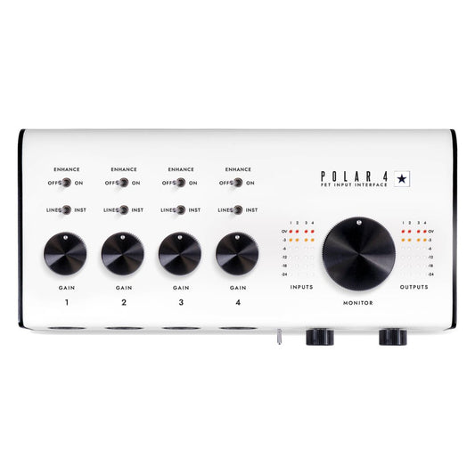 Top view of Blackstar POLAR 4 Audio Interface on white background