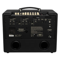 Rear view of Blackstar Sonnet 120 Acoustic Guitar Amplifier Black on white background