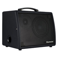 Angled view of Blackstar Sonnet 60 Acoustic Guitar Amplifier Black on white background