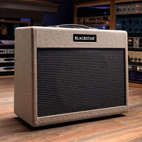 Angled view of Blackstar St. James 50 EL34 212 50W Combo Amplifier inside studio