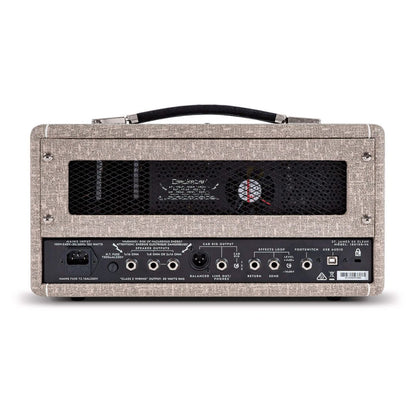 Rear view of Blackstar St. James 50 EL34 Guitar Amp Head on white background