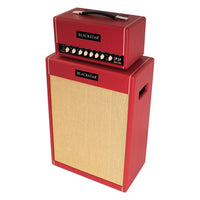 Angled view of Blackstar St. James TL50 Toby Lee Signature Amp Head and Cabinet on white background