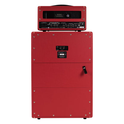 Rear view of Blackstar St. James TL50 Toby Lee Signature Amp Head and Cabinet Closed on white background