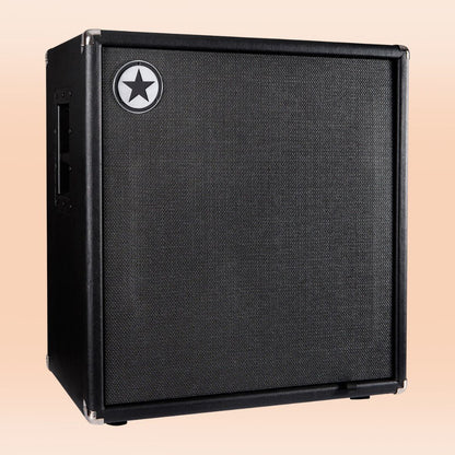 Angled view of Blackstar U410C Elite 800W Bass Cabinet on orange background