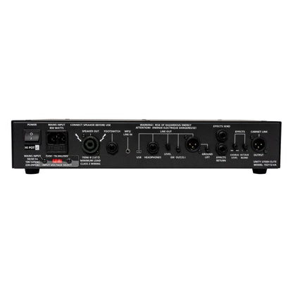 Rear view of Blackstar U700H Elite 700W Bass Head on white background