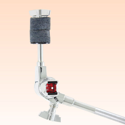 Close up view of British Drum Co. CAS-HW-BS Casino Cymbal Boom Stand on orange background