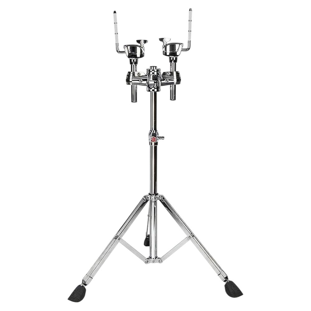 Front view of British Drum Co. CAS-HW-DTS Casino Double Tom Stand on white background