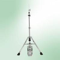 Front view of British Drum Co. CAS-HW-HH Casino Hi Hat Stand on green gradient background