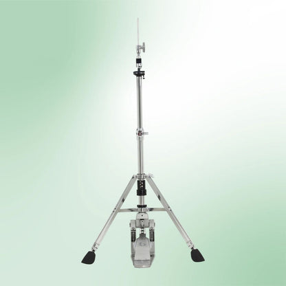 Front view of British Drum Co. CAS-HW-HH Casino Hi Hat Stand on green gradient background