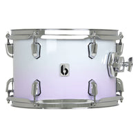 Front view of British Drum Co. Enigma Tom Drum Lavender Haze 14" x 14" on white background