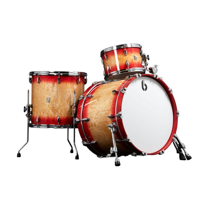 Angled front view of British Drum Co. Founders Reserve Kit (Mulberry Harbour) Club on white background