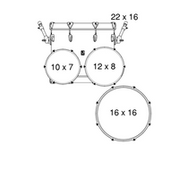 Layout of British Drum Co. Legend Series 22" Fusion Kit