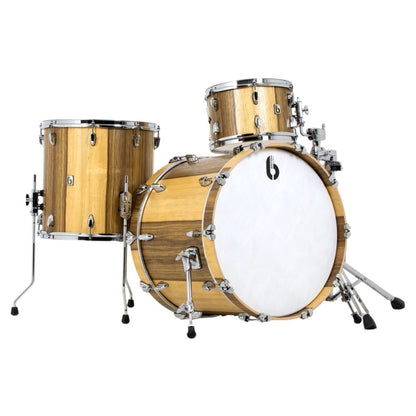 Angled view of British Drum Co. Lounge Series 22" Club Kit Delamere on white background