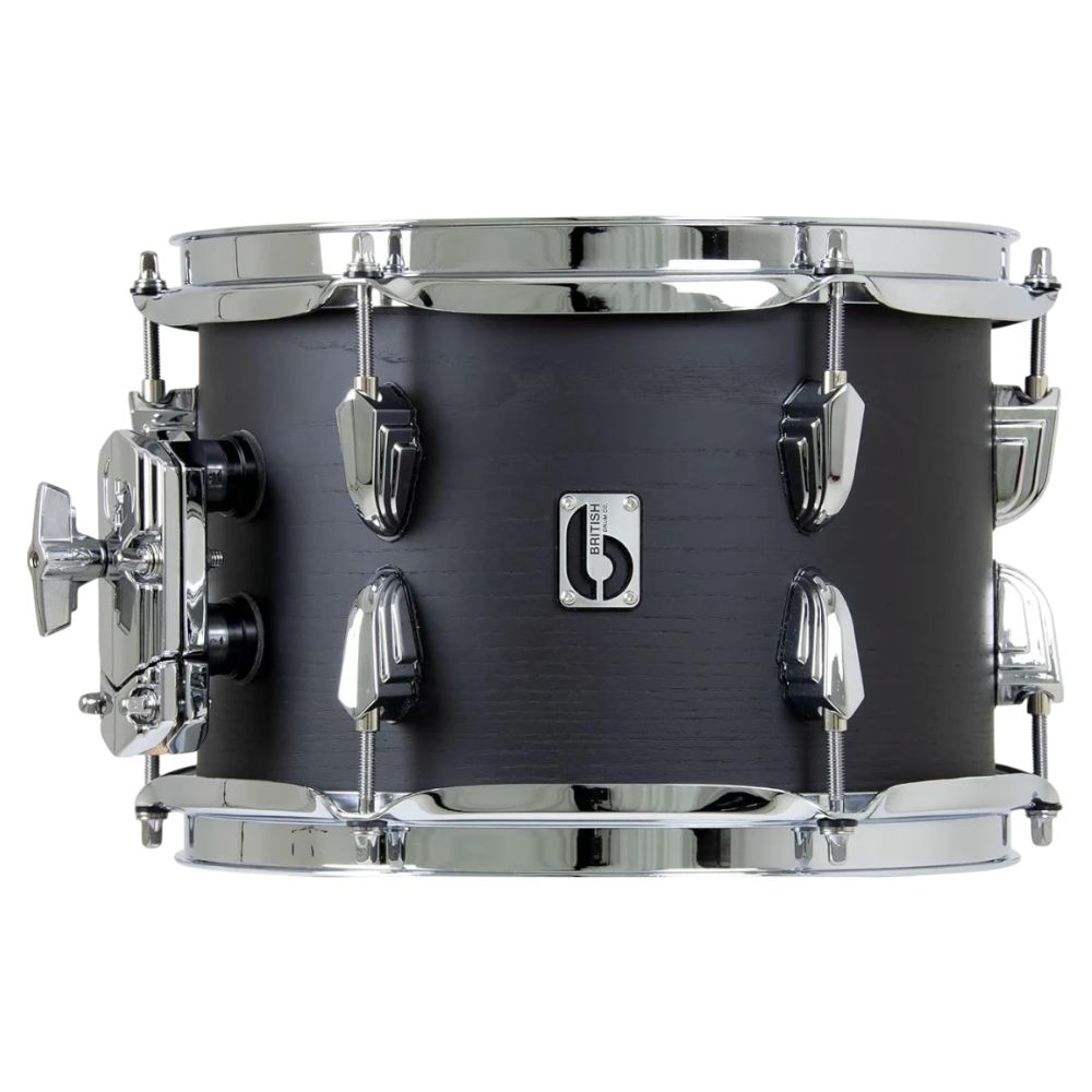 Front view of British Drum Co. Raven Rack Tom Drum on white background