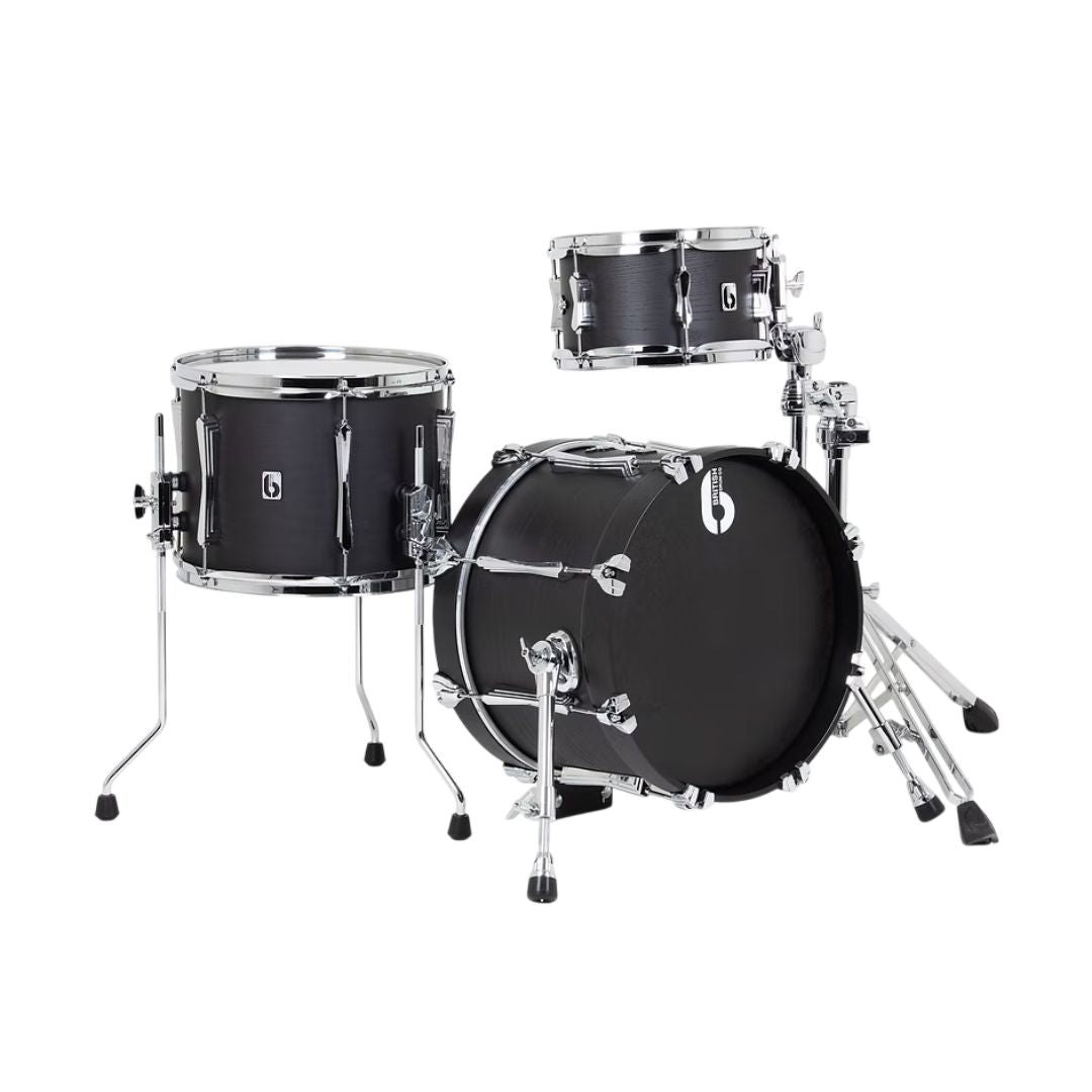 Angled view of British Drum Co. The Imp 16" Club Kit on white background