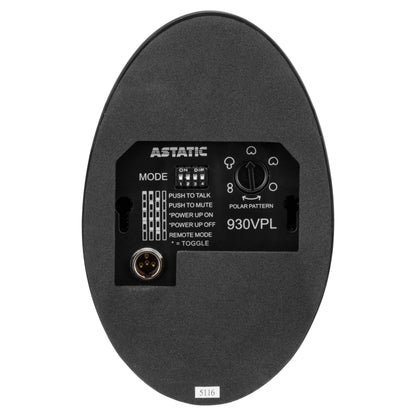 Bottom view of CAD Audio Astatic 930VPL Condenser Boundary Microphone on white background