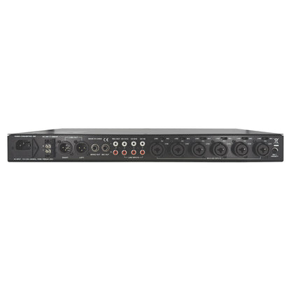 Rear ports view of CAD Audio Astatic MX12S 12-Channel Rackmounted Mixer on white background